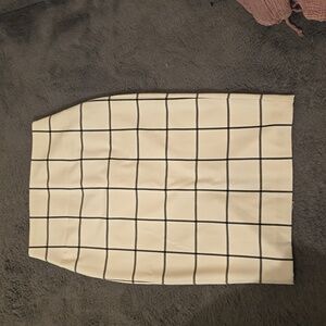 Express windowpane pencil skirt
